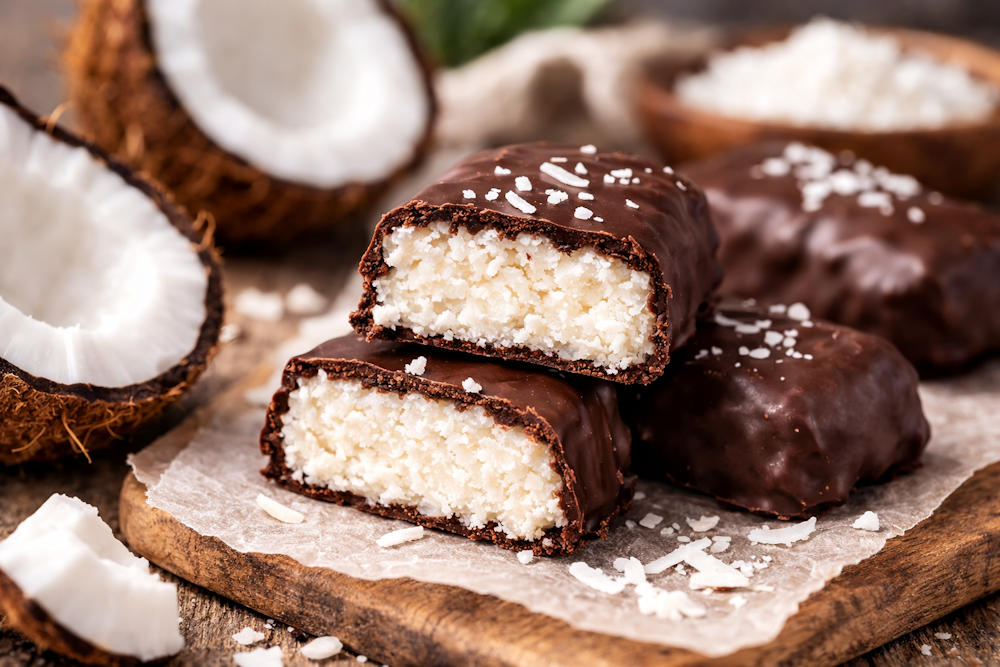 Lektinfreie Proteinriegel aus Kokos