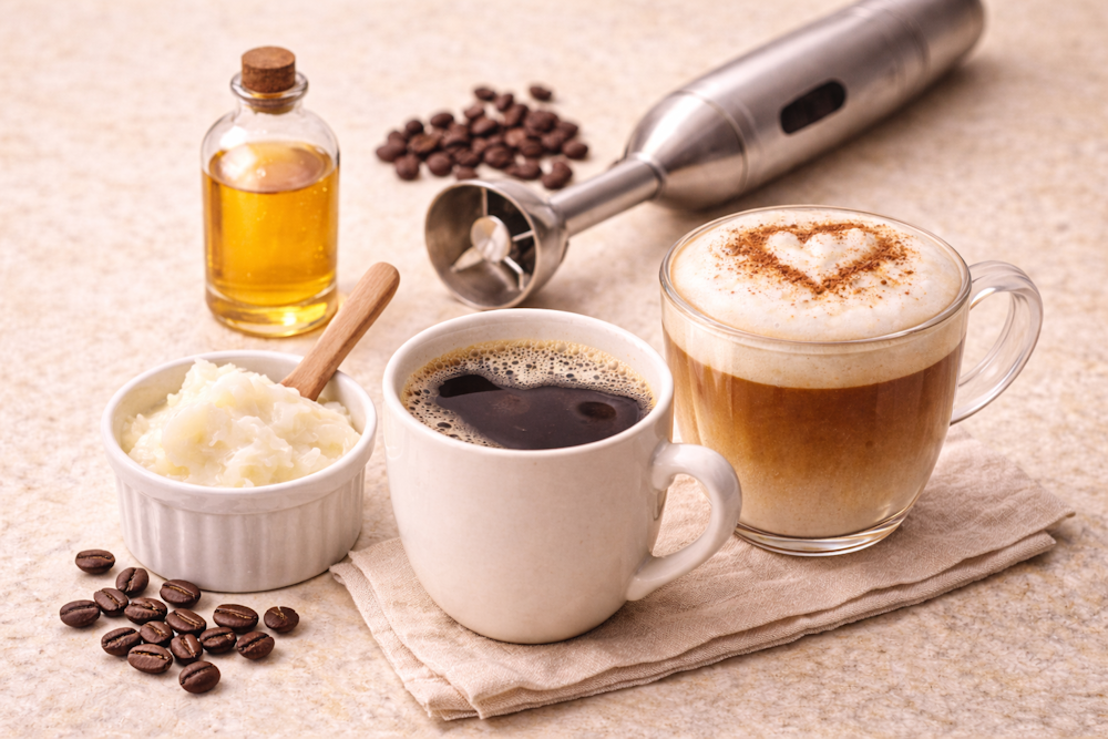 Biohacking Kaffee: Das ultimative Rezept mit BIO MCT C8 Öl für Fokus und Energie