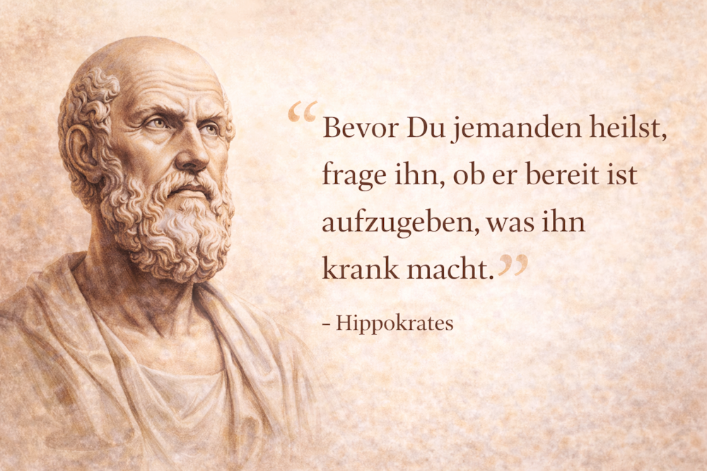 „Bist du bereit aufzugeben, was dich krank macht?“ Tobias über das radikale Hippokrates-Zitat und warum echte Heilung bei der Eigenverantwortung beginnt.